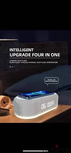 4 in 1 multi-function clock wireless charging 15 w