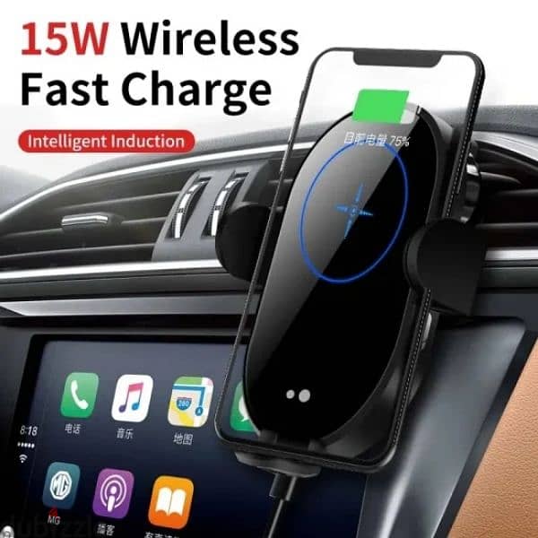 New H5 Fast Wireless Charger 15W Auto Wireless Car Charger Holder Fast 0