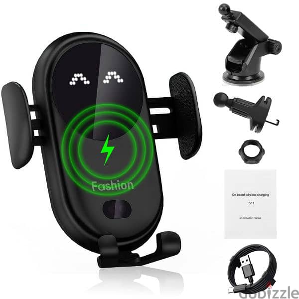 New H5 Fast Wireless Charger 15W Auto Wireless Car Charger Holder Fast 3