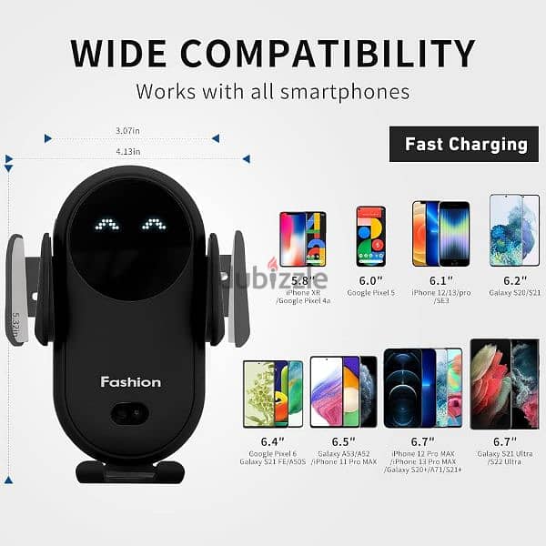 New H5 Fast Wireless Charger 15W Auto Wireless Car Charger Holder Fast 5