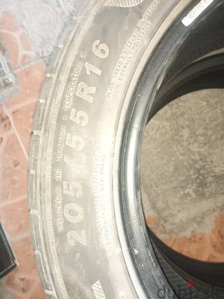 يوجد عدد اثنين تواير مقاس 205/55R/16 بحاله ممتازه ونظيفه سعر ١٠دينار 1