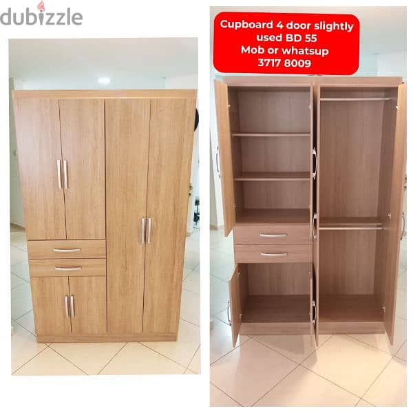 Cupboard 4 door and other household items for sale with delivery 0