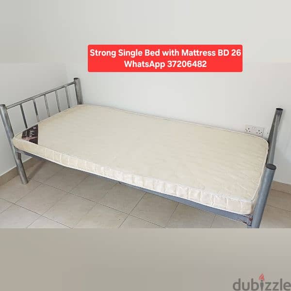 Double size bed with Mattress and other items for sale with Delivery 14