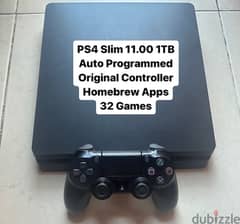 PS4 Slim 1000GB 11.00 Auto Jailbreak 32 Games 0