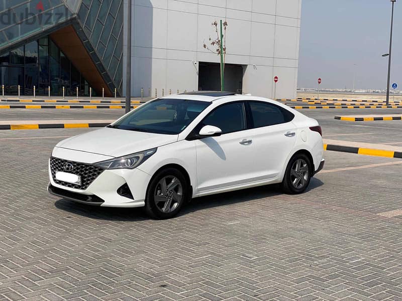 Hyundai Accent 2021 white 1