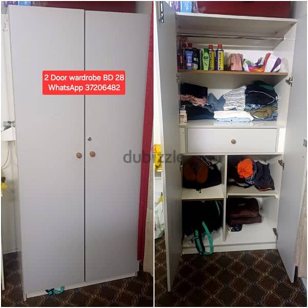 Slightly used 2 door wardrobe and other items for sale with Delivery 11