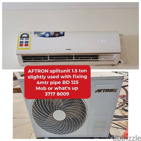 Aftron splitunit 1.5 ton and other household items for sale 0