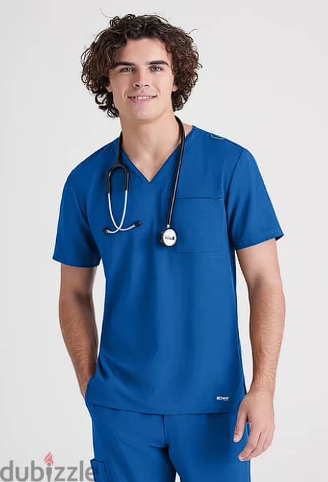 GREYS ANATOMY EVOLVE SCRUBS COLOR: ROYAL BLUE (BRAND NEW) FREE DELIVE 0