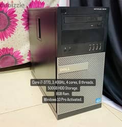 Office Computer i7 3.40GHz 8GB Ram 500GB Storage