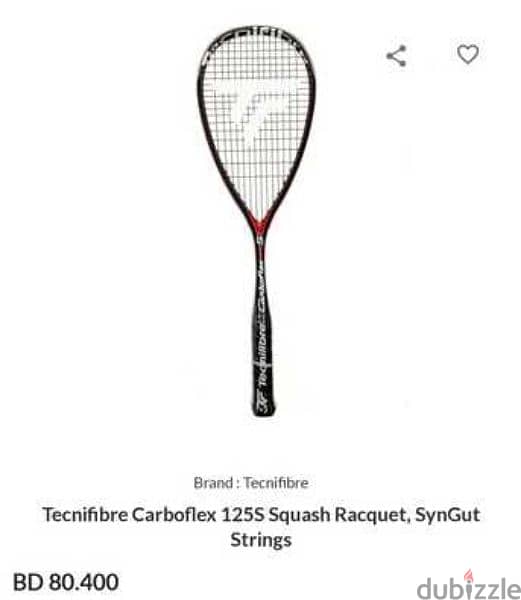 2 pre owned Tecnifibre Carboflex 125S Squash Racquet 0