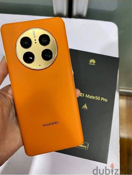 Huawei mate 50 pro orange gold 512 gb premium model new  slightly used 0