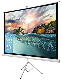 New Projector Screen 60",100",120" & 150" Tripod Stand & Wall Mounted