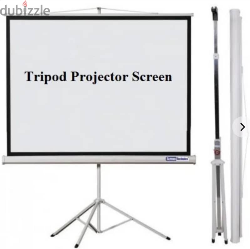 New Projector Screen 60",100",120" & 150" Tripod Stand & Wall Mounted 3