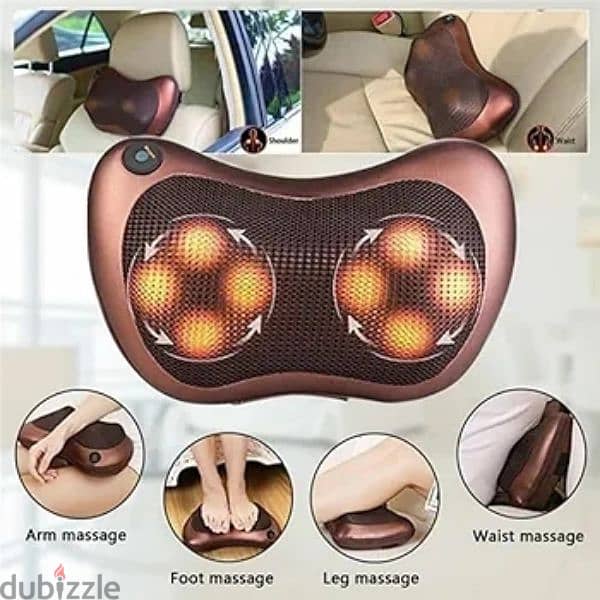 CAR & HOME Massage Pillow - Corded for Deep Relief in Shoulder, Neck 1