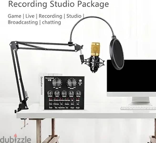 V8 Mixer Live Sound Card - Audio Interface for Mobail VlogBroadcast 1