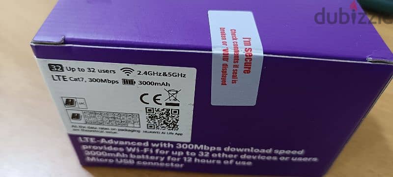 Brand new Huawei 4G+300mbps new mifi for STC 1