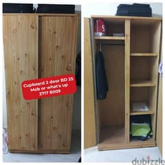 2 door cupboard study table and other household items for sale 0