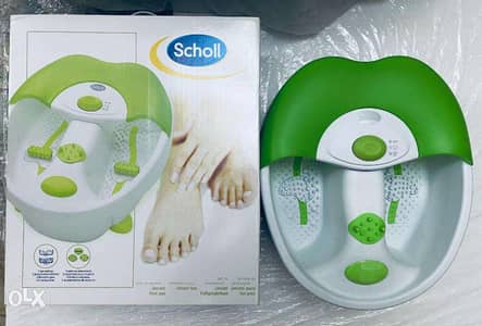 Scholl foot spa and massager; with accessories and box