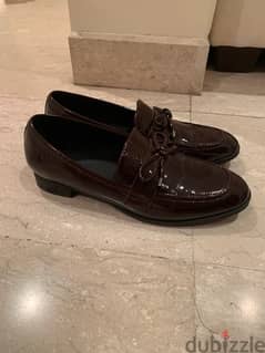 Maroon Loafer Shoes Women