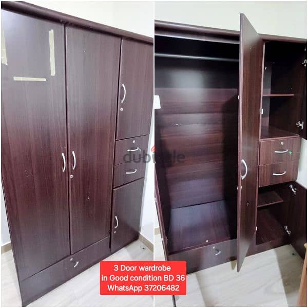 white 2 door wardrobe and other items for sale with Delivery 18