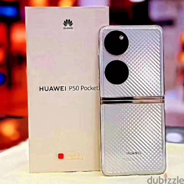 Huawei p50 pocket flip new condition box with accessories 1