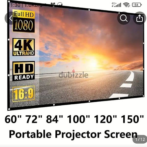 projector screen 150 inch 2