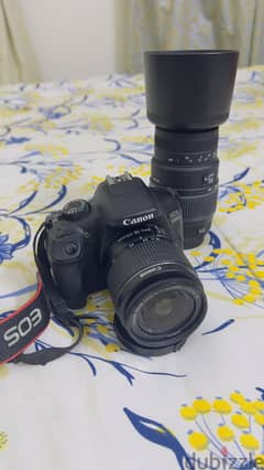 Canon SLR EOS1300D with extra sigma lens and tripod