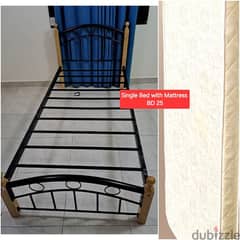 Single bed with mattress and other items for sale with Delivery