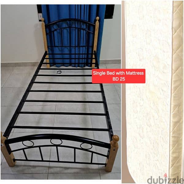 Single bed with mattress and other items for sale with Delivery 0