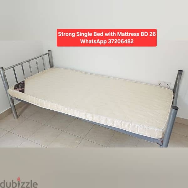 Single bed with mattress and other items for sale with Delivery 5