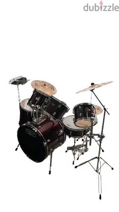 7-Piece Mapex Tornado 22” Fusion Drum Kit in Burgundy 0