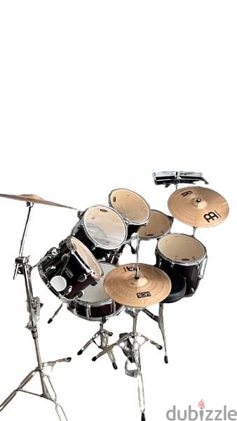 7-Piece Mapex Tornado 22” Fusion Drum Kit in Burgundy 1