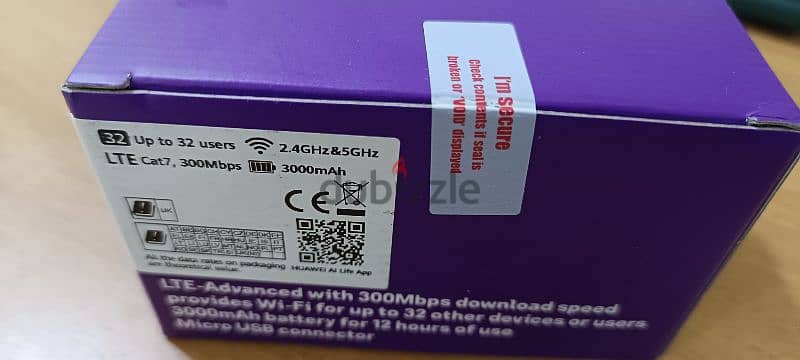 Brand new Huawei 4G+300mbps new mifi for STC SIM 1