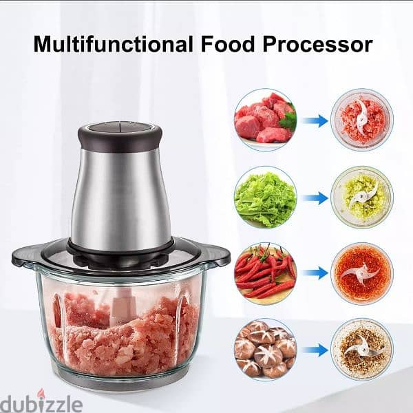 Meat Grinder 2L/3L Stainless Steel Electrical Food Processor Blender 1