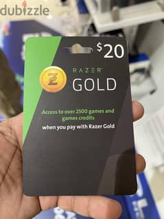 Razer gold card 20$ avaiable only 8.5 bd