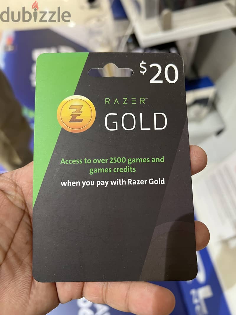 Razer gold card 20$ avaiable only 8.5 bd 0