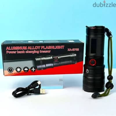 1 km Range Aluminum alloy flashlight power bank charging Light xa-b702