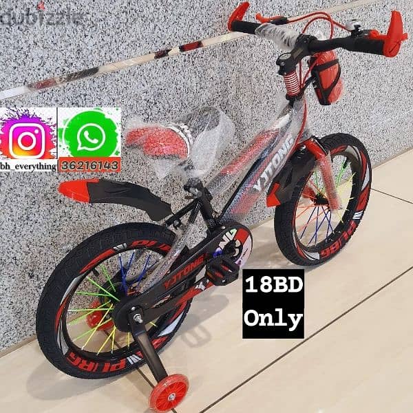 (36216143) New cycle for kids with LED lights on side tiers (size 16) 2