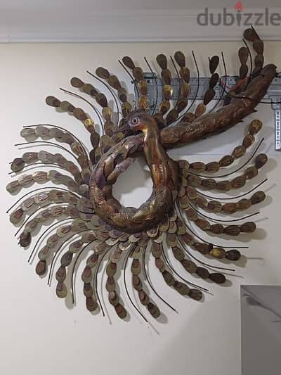 Metal bronze Peacock