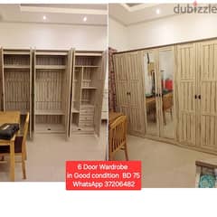 6 Door wardrobe & other items for sale with Delivery