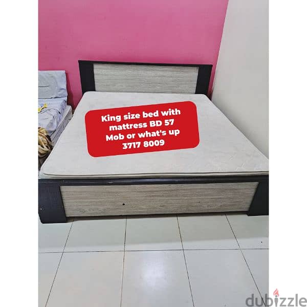 Bed with mattress size 120x200 and other household items for sale 17