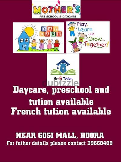 Daycare for kids and after school students