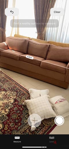 Sofa for sale very good condition bahrain wood  !! Just renewed