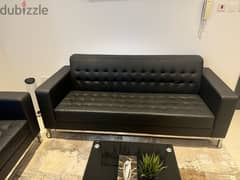 High-Quality Office leather Sofa (3 pieces) – Excellent Condition 0