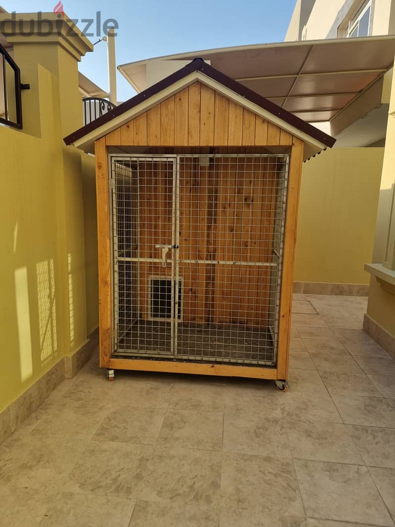 Luxury wooden dog house with spilt AC 2