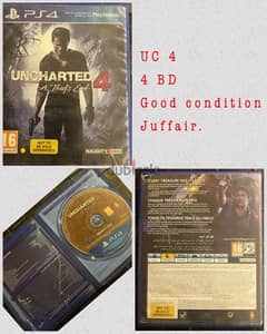 PS 4 games Cd’s - Uncharted 4, Cricket 22