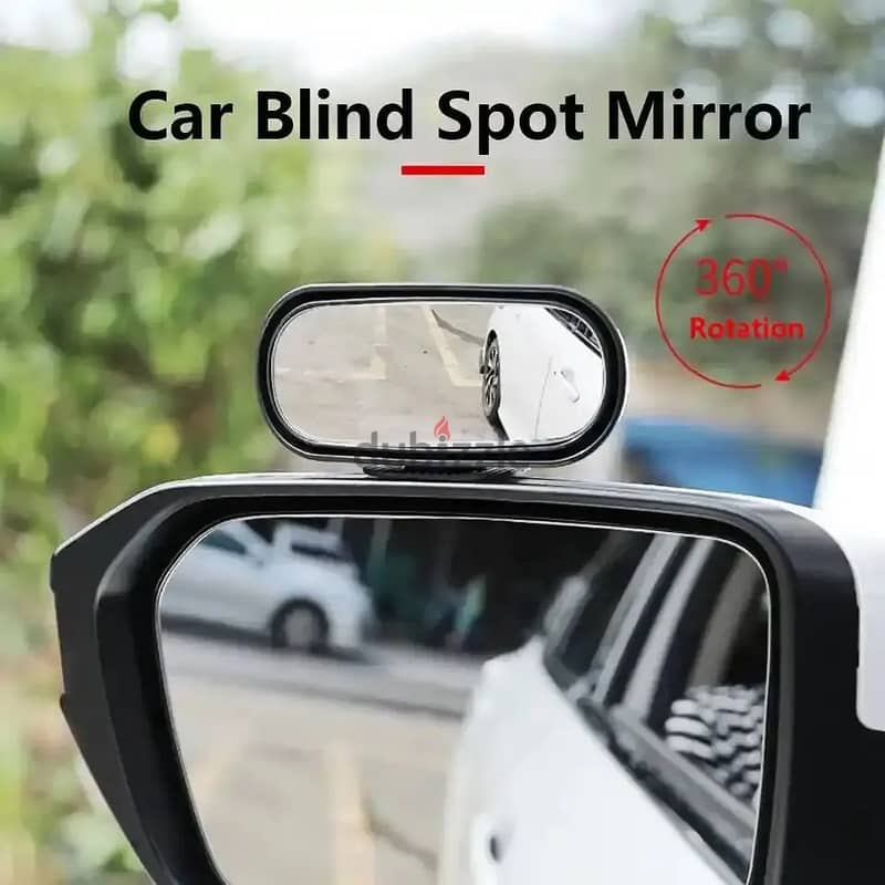 Car Rearview Auxiliary HD Glass Parking Aid Mirror 360-degree Wid 3