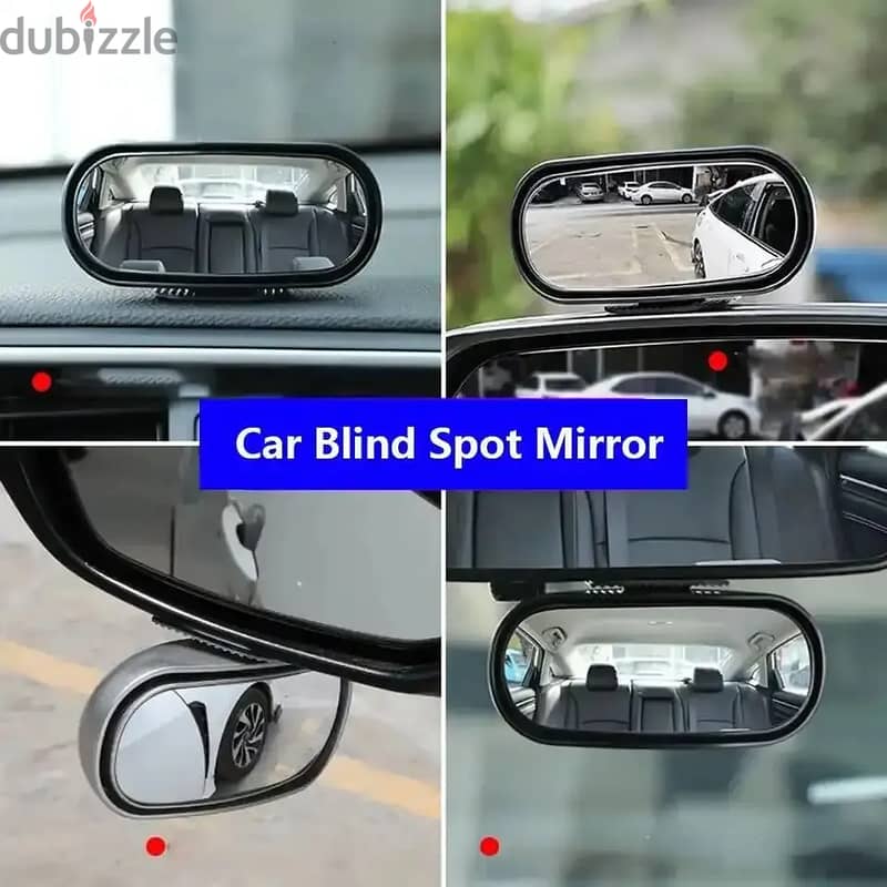 Car Rearview Auxiliary HD Glass Parking Aid Mirror 360-degree Wid 4