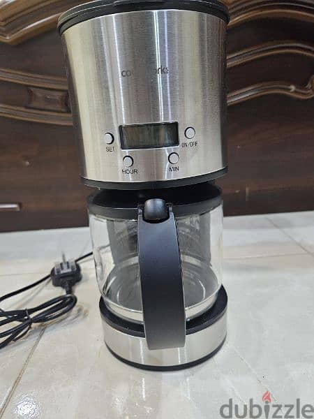 Cookworks Stainless Steel Coffee Maker with Timer 1