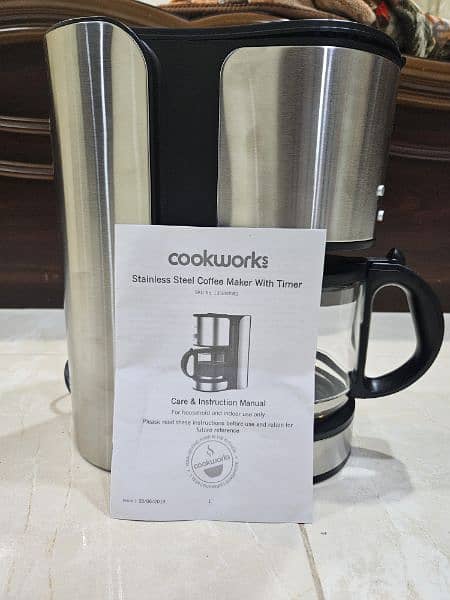 Cookworks Stainless Steel Coffee Maker with Timer 4